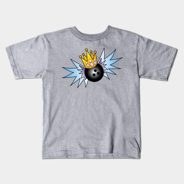 King of the Lanes Kids T-Shirt by OrneryDevilDesign